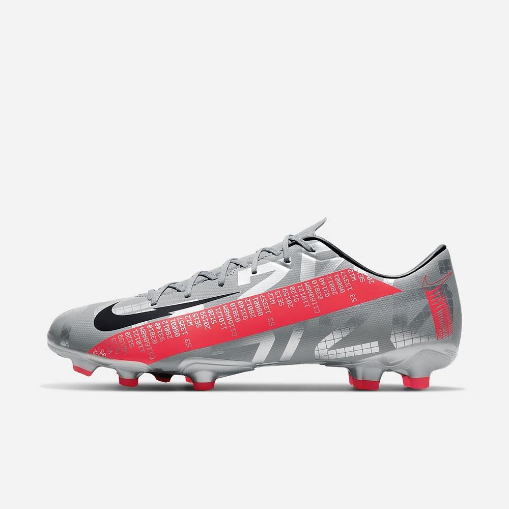 Crampon De Foot Nike Mercurial Vapor 13 Academy MG Grise 1253-047 Metallic Bomber Grey/Particle Grey/Laser Crimson/Black Femme | LGX-52351046